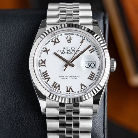 rolex datejust 36 dial white|rolex datejust 36mm for sale.